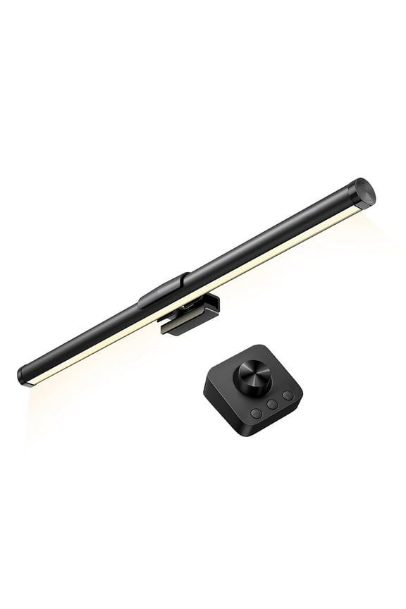 Screen Monitor Light Bar, Touch/Wireless Remote Control Eye Protection Anti-Glare Adjustable Color Temperature Dimmable USB e-Reading Light for Home Office Desk PC Computer, Black