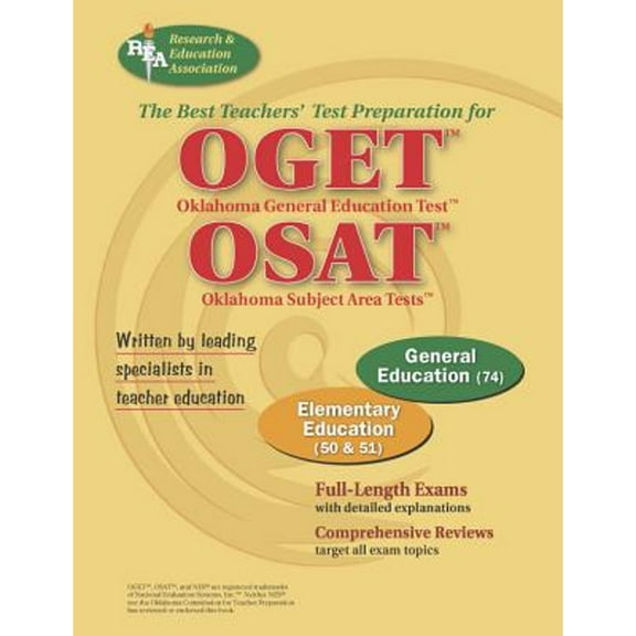 Pre-Owned OGET/OSAT: Oklahoma General Education Test (Field 74), Oklahoma Subject Area Tests (Fields (Paperback 9780738601496) by The Editors of Rea, Jean Charney