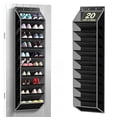 thumbnail image 1 of OGGDUJW 10-Tier Over the Door Shoe Organizer, Hanging Shoe Rack for Closet with Deep Pockets, Holds 20+ Pairs of Sneakers, Boots & Heels, Black, 1 of 8