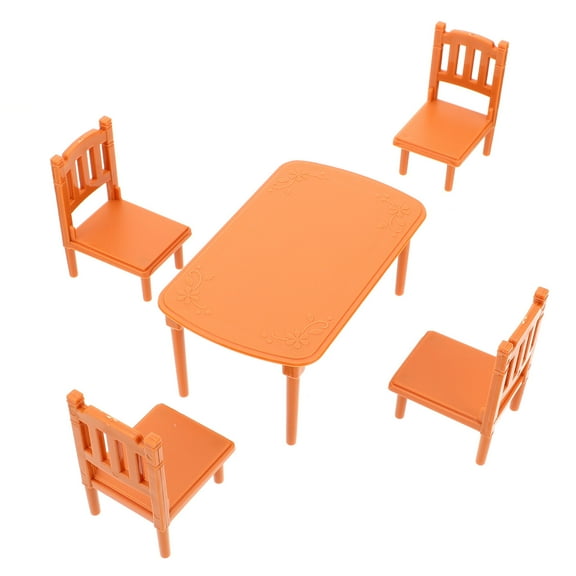 OGITUDE 1 Set Plastic Mini Furniture Small Creative Dining Table Mini Dining Table