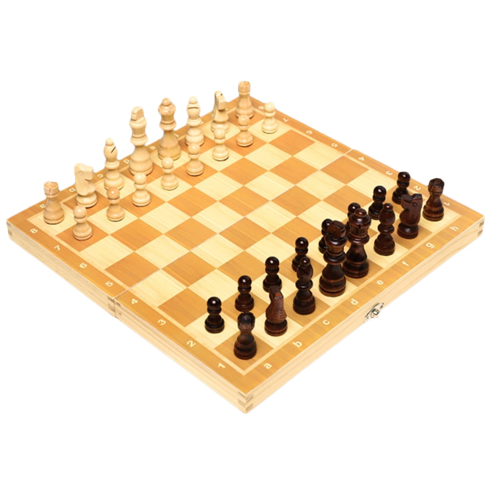 OGITUDE 1 Set of Wooden International Chess Interactive Chess Set Household Magnetic Chess