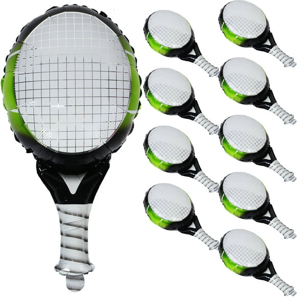 OGITUDE 10pcs Tennis Ball Balloon Foil Large Balloons Tennis Themed Birthday Party Favor Sports Party Supplies Sports Party Decorations For Baby Shower Home Office Decor