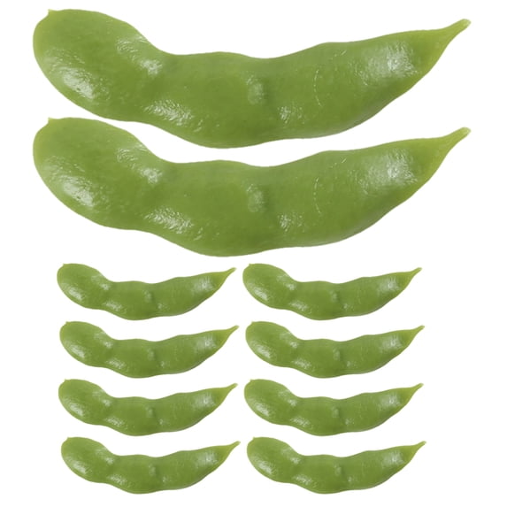 RENACLIPY Lifelike Fake Soybean Collectors Shop Decoration 12Pcs 2.4X0.6X0.4In