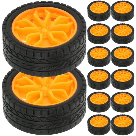 OGITUDE 28pcs Kids Car Wheels DIY Kids Car Assemble Wheels Small Car Wheels Toy Truck Car Wheels