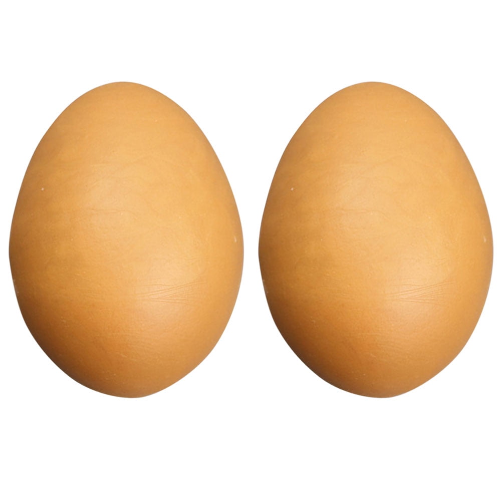 OGITUDE 2pcs Fake Chicken Eggs Small Artificial Eggs Decorative Simulation Eggs Easter Fake Egg Decorations