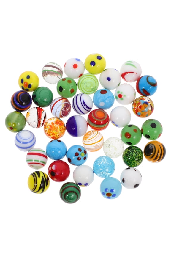 38pcs Glass Marbles Colored Marbles for Vase Fillers Smooth Marbles Games Marbles Bulk