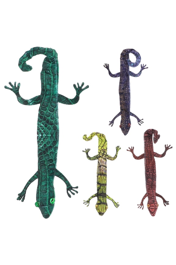 4pcs Lizard Slap Bracelets Reptile Party Favor Lizard Snap Bracelets Animal Snake Bracelet