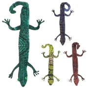 OGITUDE 4pcs Lizard Slap Bracelets Reptile Party Favor Lizard Snap Bracelets Animal Snake Bracelet