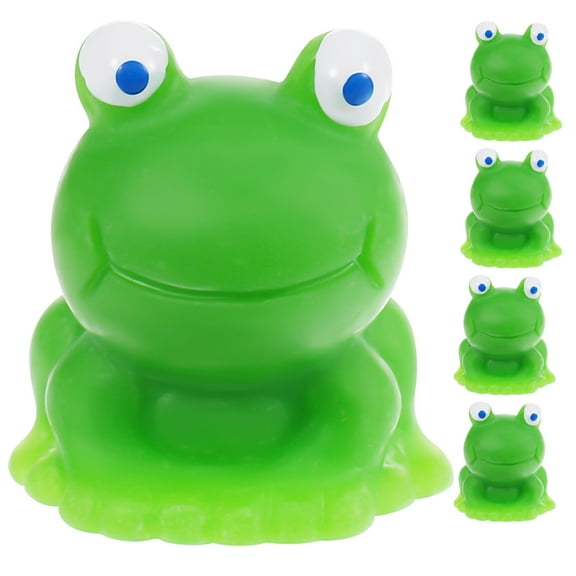 OGITUDE 5Pcs Mini Resin Frog Figurines Mini Garden Frog Ornaments Tiny Frog Toys Miniature Moss Landscape