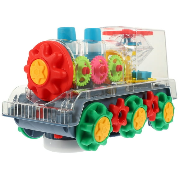 OGITUDE Battery Operated Train Electric Toy Car Light Up Musical Train Toy Kids Educational Toy