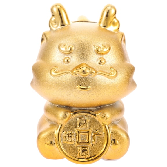 OGITUDE Dragon Piggy Bank New Year Dragon Figurine Coin Bank Zodiac Dragon Coin Saving Jar