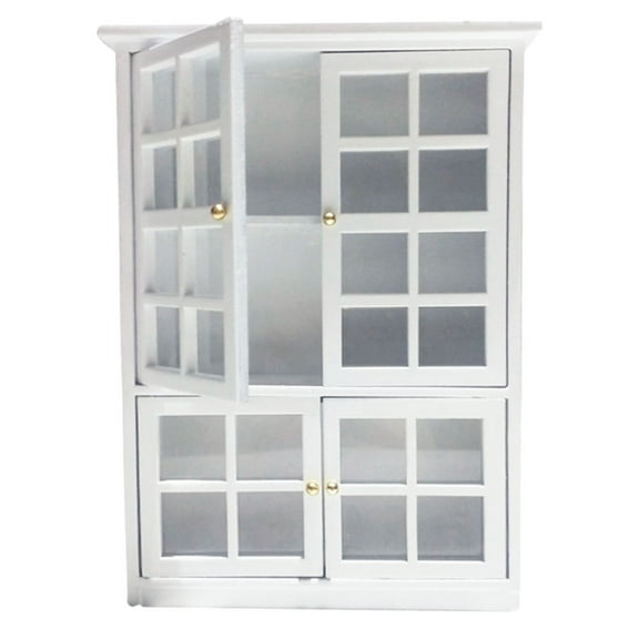 OGITUDE Mini Cabinet Model 1:12 Scale Miniature Bookshelf Miniature Display Cabinet Model