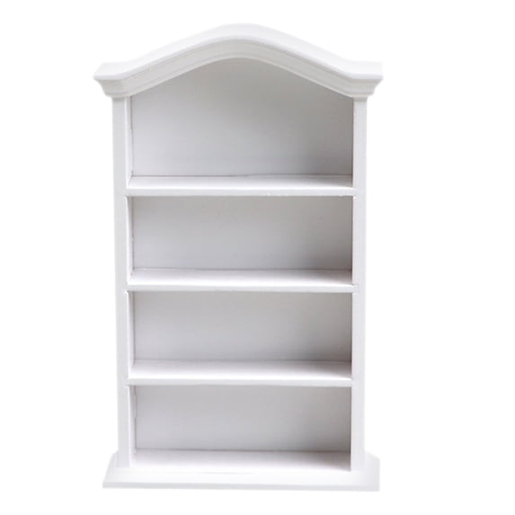 OGITUDE Miniature Shelf Mini Bookshelf Doll House Wooden Furniture Bookcase Model