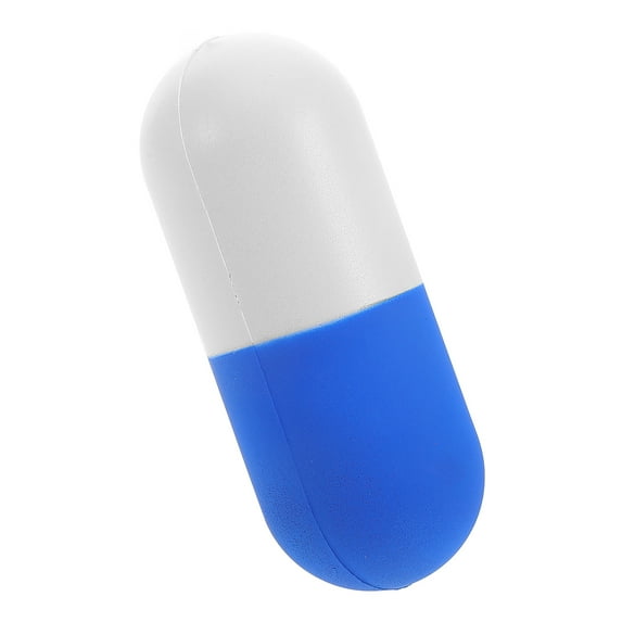 OGITUDE Pill Stress Ball Pill Shaped Foam Ball Motivational Stress Ball Slow Rising Stress Ball Stretchy Ball For Teens Adults Anxiety Stress Nursing Party Supplies 11cm Blue