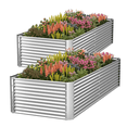 thumbnail image 1 of CATMANOR 2 Pack 6x3FT Tall Galvanized Raised Garden Bed Outdoor,Metal Garden Bed for Vegetables,Steel Raised Beds for Gardening,Above Ground Garden Box for Flower, 1 of 8