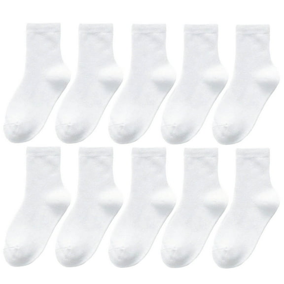 OGLCCG 10 Pairs Kids Ankle Socks Boys Girls Teen Cotton Breathable Mesh Athletic Running Sock Solid Color Lightweight Sports Socks 3-16 Years