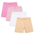thumbnail image 1 of OGLCCG 4 Pack Girls Bike Shorts Cartwheel Breathable and Safety Cotton Under Dress Dance Shorts Solid Color Runing Shorts for Kids Size 5-14 Years, 1 of 8