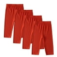 thumbnail image 1 of OGLCCG 4 Pack Toddler Girls Athletic Capri Leggings Kids Slim Fit Yoga Pants with Pockets Teen Girls Stretch Dance Running Workout Pants 2-13 Years, 1 of 7