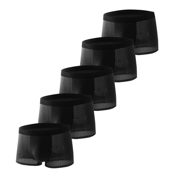 OGLCCG 5 Pack Men's Underwear with Pouch Seamless Performance Moisture Wicking Boxers Briefs Ultra Soft Breathable Tagless Underwear