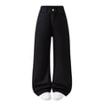 thumbnail image 1 of OGLCCG Baggy Jeans for Girls Elastic Waisted Wide Leg Denim Pants for Teen Girls Loose Y2K Streetwear Jeans wiht Pockets 6-13 Years, 1 of 4