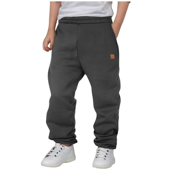 OGLCCG Baggy Joggers for Boys Casual Elastic Waist Heavyweight Fleece Sweatpants Little Big Kids Workout Sweatpants with Pockets 3-13 Years