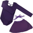 thumbnail image 1 of OGLCCG Ballet Leotards for Girls with Removable Skirt Crewneck Long Sleeve Ballet Dance Dress Classical Gymnastics Ballerina Tutu Outfit 2-13 Years, 1 of 3