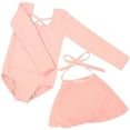 thumbnail image 1 of OGLCCG Ballet Leotards for Girls with Removable Skirt Crewneck Long Sleeve Ballet Dance Dress Classical Gymnastics Ballerina Tutu Outfit 2-13 Years, 1 of 3