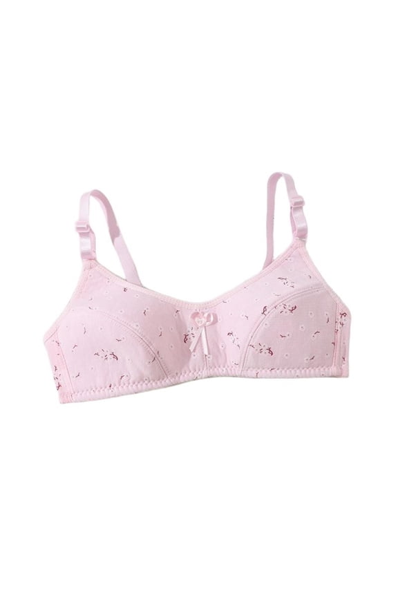 Big Girls Training Bras 12-16 Comfort Fit Seamless Padded Bras for Girl Teens with Adjustable Straps Cute Breathable Sport Cami Bras