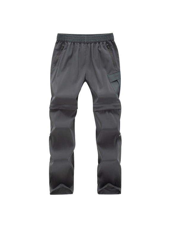 Boy's Hiking Pants Waterproof Insulated Fleece Lined Winter Softshell Snow Ski Pants Outdoor Kids Snowboard Pants with Pockets 2-14 Years