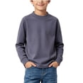 thumbnail image 1 of OGLCCG Boy's Thermal Top Cotton Mock Neck Long Sleeve Shirts for Boys Fall Winter Basic Layering Undershirt(Gray,4-5 Years), 1 of 4