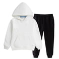 thumbnail image 1 of OGLCCG Boys' 2 Piece Sweatsuit Set Cotton Long Sleeve Hoodie Top and Long Sweatpants Set Solid Color Fall Outfits for Girl Boy 2-15 Years, 1 of 5