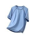 thumbnail image 1 of OGLCCG Boys Athletic Shirts Kids Short Sleeve Quick Dry Active Sports Tops Solid Color Casual Activewear Tees Shirt 3-16 Years, 1 of 8