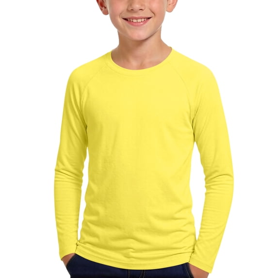 OGLCCG Boys Athletic Shirts Kids UPF 50+ Long Sleeve Sun Protection Quick Dry Shirts Summer Sport Tennis Tees 5-14 Years