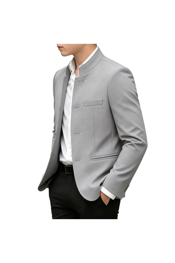Boys Blazer Kids Casual Single Button Sport Coats Long Sleeve School Uniform Suit Jacket with Pockets Size 0-12