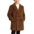 thumbnail image 1 of OGLCCG Boys Double Breasted Peacoat Kids Winter Notch Lapel Collar Overcoat with Pockets Warm Long Trench Coat 1-15 Years, 1 of 7