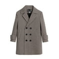 thumbnail image 1 of OGLCCG Boys Double Breasted Wool Blend Trench Coat Winter Pea Coat with Pockets Fashion Warm Notch Lapel Collar Long Jacket 1-15 Years, 1 of 7