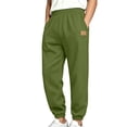 thumbnail image 1 of OGLCCG Boys Fleece Joggers Fall Winter Baggy Boys Sweatpants Elastic Waist Athletic Pants with Pockets(Army Green,7 Years), 1 of 8