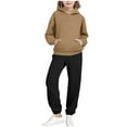 thumbnail image 1 of OGLCCG Boys Girls 2 Piece Outfits Sweatsuit Long Sleeve Fleece Hoodies Sweatpant Winter Fleece Lined Tracksuit Sets with Pockets 2-14 Years, 1 of 5
