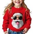 thumbnail image 1 of OGLCCG Boys Girls Christmas Sweater Santa Claus Long Sleeve Knitted Crewneck Sweaters Soft Casual Pullover Jumper Tops Size 5-15, 1 of 8