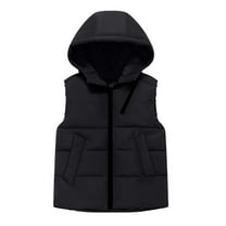 OGLCCG Boys Hooded Puffer Vest Winter Lightweight Full Zipper Sleeveless Down Jackets with Pockets Warm Padded Warm Coat 3-11 Years