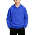 thumbnail image 1 of OGLCCG Boys Hoodie Lightweight Long Sleeve Hooded Sweatshirts Solid Color Boys Fall Pullover Tops for Kids 1-15 Years, 1 of 8