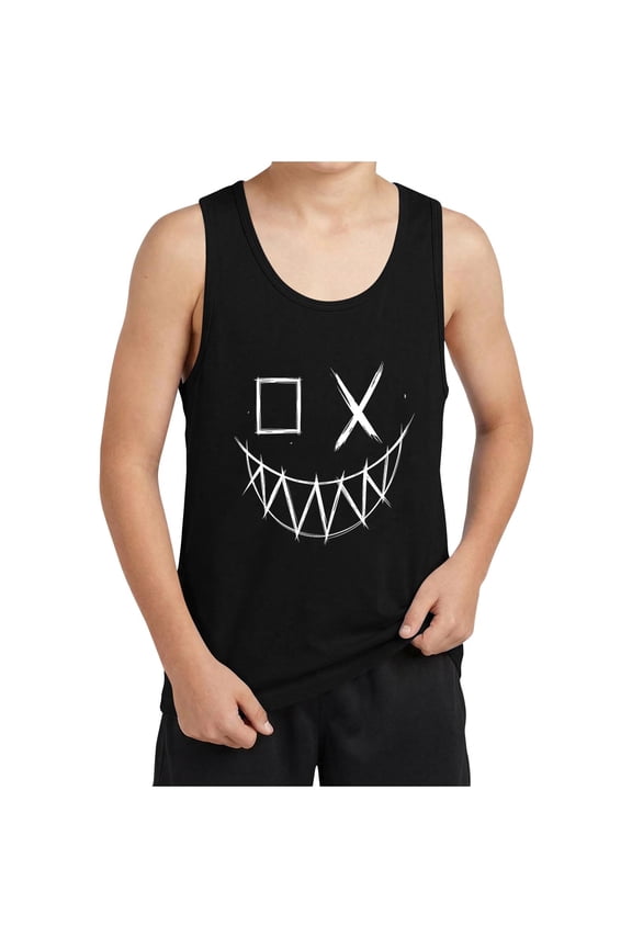 Boys Sleeveless Tank Tops Summer Funny Graphic Workout Gym Muscle Shirts Loose Fit Lightweight Stretchy Beach Tees Shirt 3-15 Years