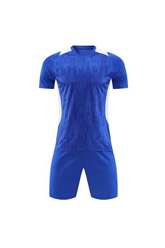 Boys Soccer Jersey Set Kids Football Training Uniform Quick Dry Youth Sports Tees with Shorts Team Tracksuits Size 4-15
