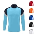 thumbnail image 1 of OGLCCG Boys Soccer Track Jacket Stand-up Collar Zipper Splicing Sweatshirt Long Sleeve Athletic Sports Jacket Size 3-10, 1 of 5