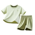 thumbnail image 1 of OGLCCG Boys Summer Pajamas Set Cotton Short Sleeve Pajamas Shorts Set 2 Piece Summer Kids Pjs Sleepwear Loungewear Sets 3-16 Years, 1 of 5