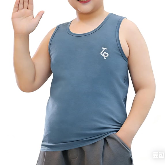 OGLCCG Boys Tank Tops Crewneck Kids Athletic Sleeveless Shirt Summer Basic Sport Workout Cotton Undershirts 9-15 Years