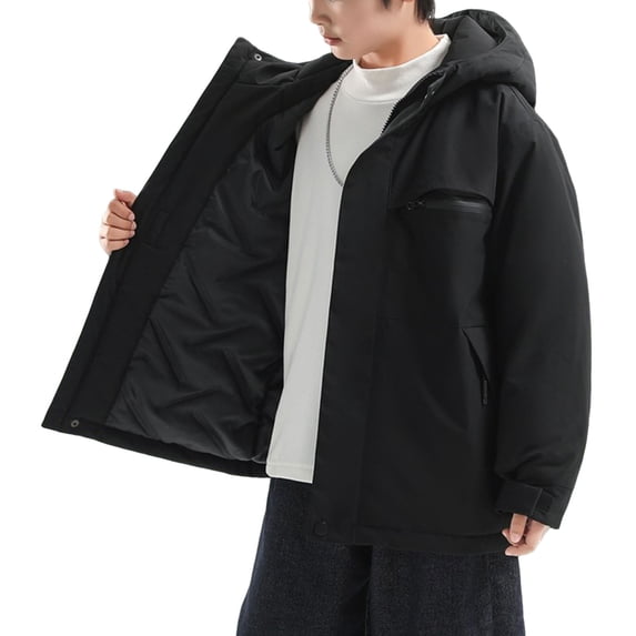 OGLCCG Boys Winter Coats, Kids Hooded Waterproof Zip up Thicken Thermal Puffer Jackets with Pockets,Size 16