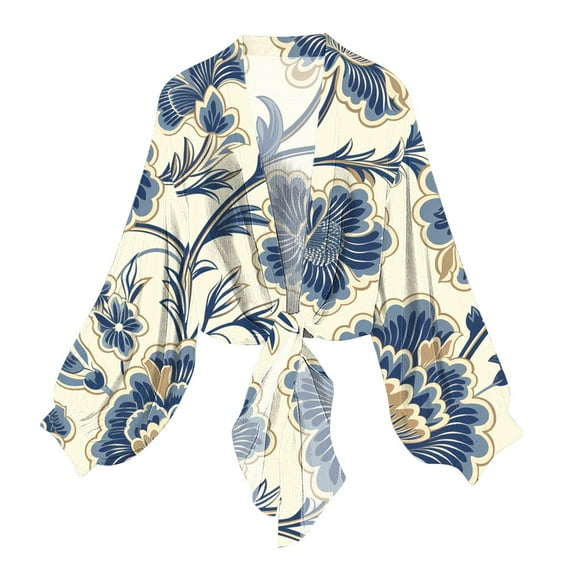 OGLCCG Cardigan for Women Long Sleeve Lightweight Summer Kimono Cardigan Spring Casual Floral Printed Loose Beach Cover Up 2025