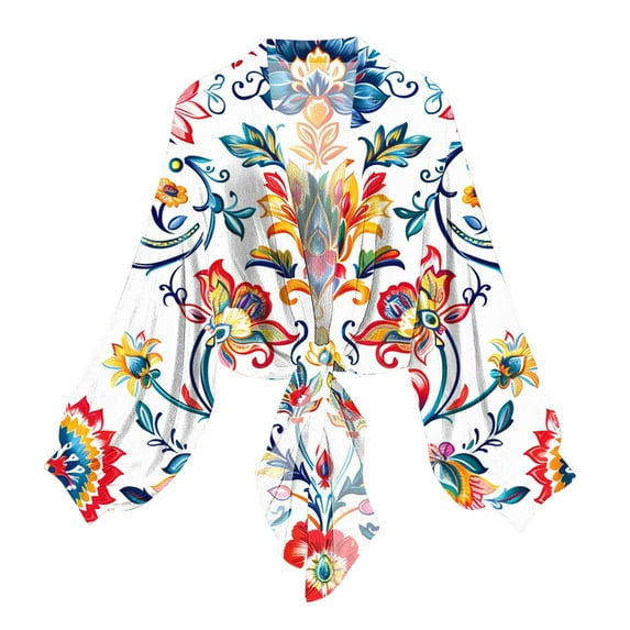 OGLCCG Cardigan for Women Long Sleeve Lightweight Summer Kimono Cardigan Spring Casual Floral Printed Loose Beach Cover Up 2025