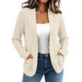 thumbnail image 1 of OGLCCG Cardigans for Women Classic Casual Lightweight Open Front Ribbed Knit Cardigan Sweaters with Pockets S-XXL, 1 of 6